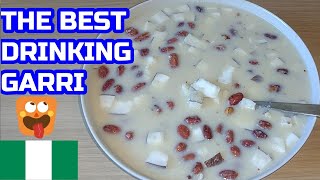 HOW TO MAKE NIGERIAN DRINKING GARRI|DRINKING GARRI|AFRICAN FOOD|HOW TO MAKE GARRI|SOAKED GARRI|GARRI