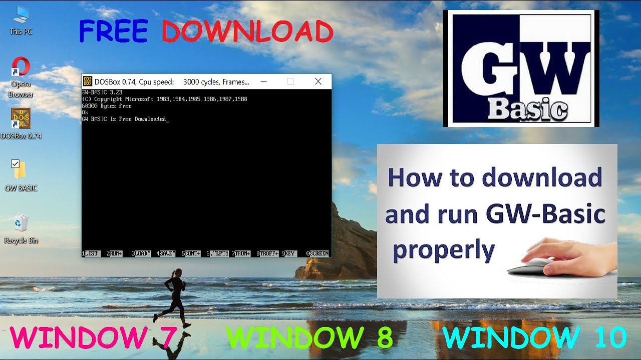 How To Download Install And Run Gw Basic On Windows 7 Windows 8 And