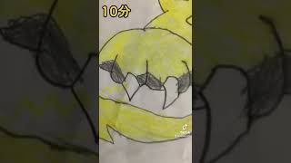 「ポケモンゼラオラ編絵」10秒と10分の差(ポケモンの絵苦手だからこそ挑戦する！！)