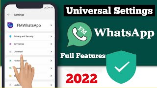 FM WhatsApp Universal Setting | FM WhatsApp Setting | FM WhatsApp Features In Hindi 2022