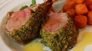 Mint-Crusted Rack of Lamb Recipe - Easter Special! Mint Crust Rack of Lamb with Honey Vinaigrette