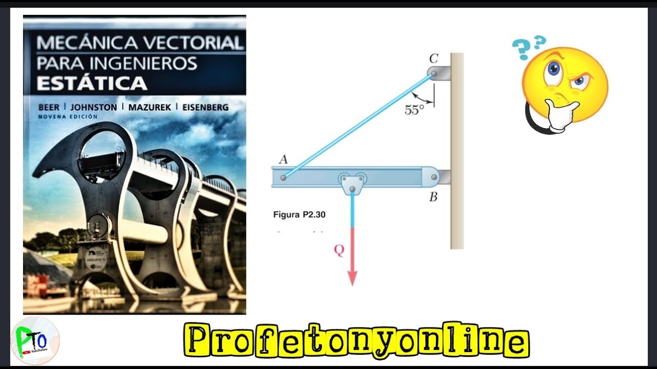 😎BEER & JOHNSTON EJERCICIO 2.30 DETERMINE LA MAGNITUD DE LA FUERZA P ...