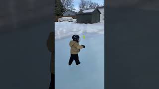 3-year-old Armie ‘learn to ice skate’ & ‘learns to play’ hockey on his Balance Blades hockey skates.