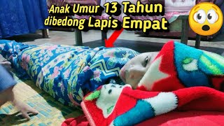 Bedong Anak Umur 13 Tahun Pakai Seprai dan Selimut Lapis Empat || Gendong Anak || Neli Erlinawati