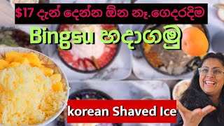 Bingsu /korean shaved ice ගෙදරදිම හදාගන්න ස්වයං රැකියාවකට අදහසක්....