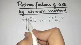 Prime factors of 686 by division method || in Urdu/Hindi ||