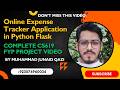 Expense Tracker Application in Python Flask | HTML, CSS, Bootstrap & JS Full Project Tutorial