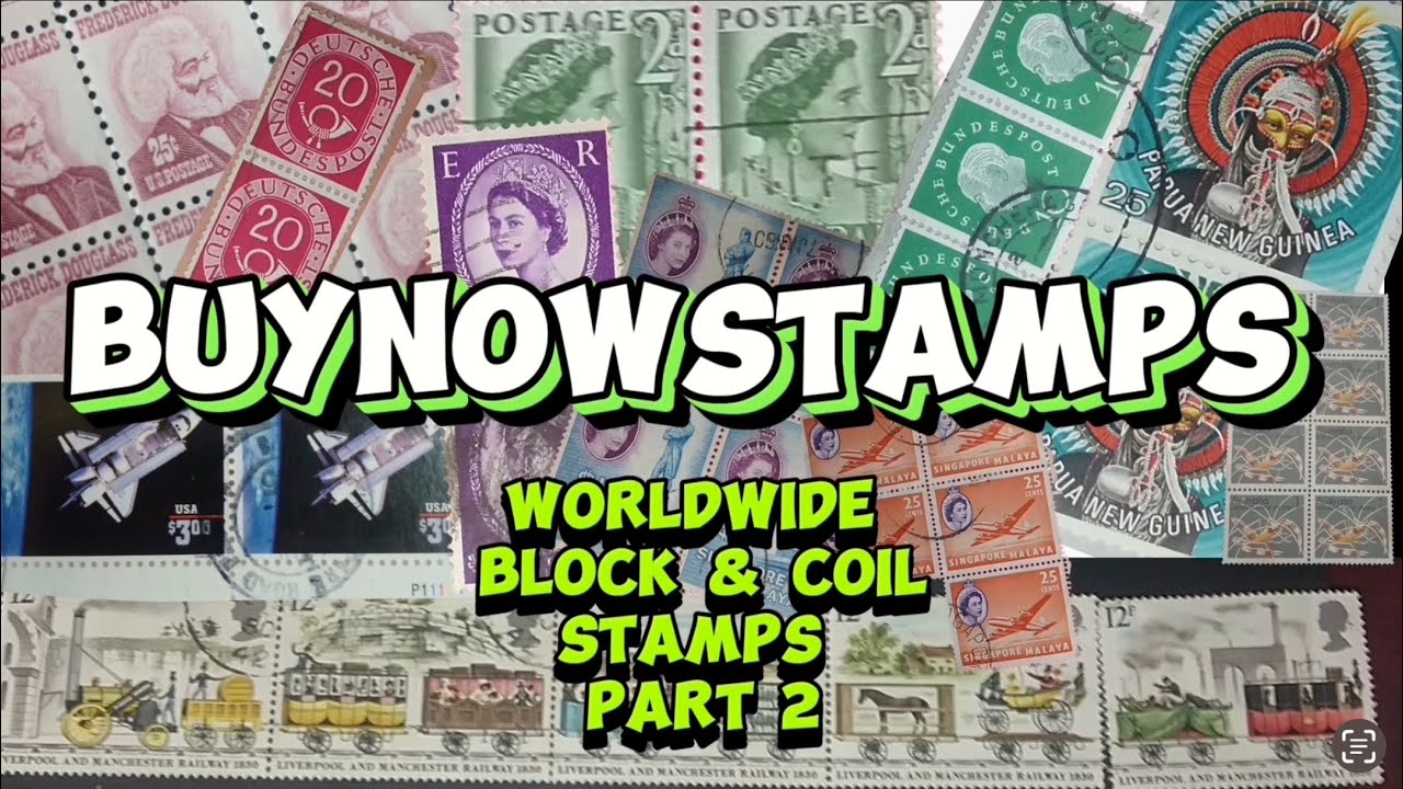 Worldwide Blocked Coiled Stamps Youtube
