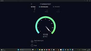 Open Fiber 1Gbit/s speedtest