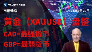 黄金（XAUUSD）盘整。WTI（美国石油）攀升。CAD=最强货币 GBP=最弱货币