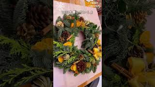 冬の手仕事 / ドライフルーツとリース / Christmas Wreath \u0026 Dry Fruits #shorts