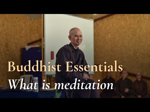 Thich Nhat Hanh on the essential principles of Buddhism: what is meditation