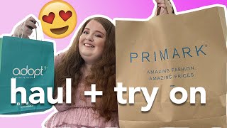 TESTING FRENCH BRANDS (AND PRIMARK LOL) | plus size fashion try on + avril and adopt haul