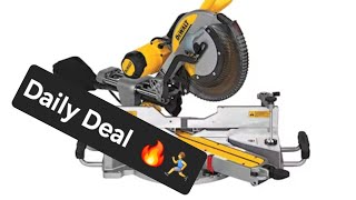 🔥🏃‍♂️Daily Deal at Lowes Dewalt Miter Saw W/ FREE Stand