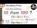 How Many Times Can You Subtract 10 from 100 | Subtracting 10 from a Number | Jogi & You Maths Tricks