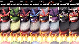 Super Smash Bros Ultimate All Incineroar Costume Gameplay!