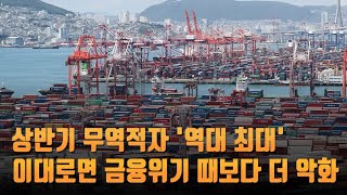 상반기 무역적자 '역대 최대'…이대로면 금융위기 때보다 더 악화