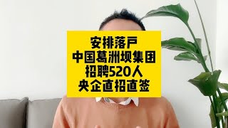 安排落户！中国葛洲坝集团招聘520人，央企直招直签