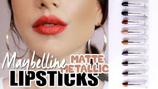 NEW Maybelline Matte Metallic Lipsticks! + Lip Swatches!