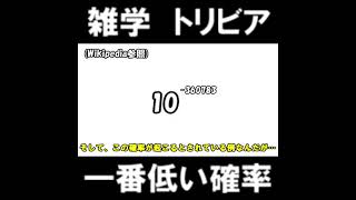 【雑学】この世で一番低い確率って何か知ってますか？ #shorts