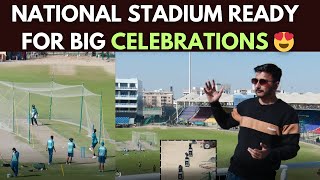 Pak Team pratice | Preparations for Inuagration at National Stadium karachi | Tri Series