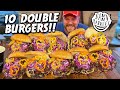 100oz Gourmet Double Smash Burger Challenge in Pensacola, Florida!!