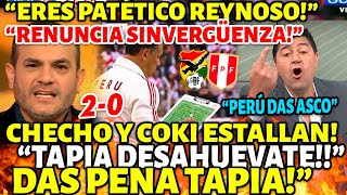 COKI GONZALES Y CHECHO IBARRA DESTR0ZAN A REYNOSO, TAPIA x DERROTA! BOLIVIA 2-0 PERÚ! "PERÚ DA ASCO"