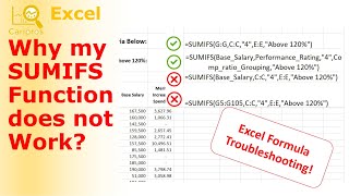 Troubleshooting: Why my SUMIFS function does not work?