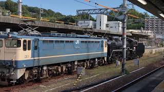 SLやまぐち号　代走　配給輸送  EF65-1135牽引 D51-200 西広島駅