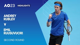 Andrey Rublev v Emil Ruusuvuori Highlights | Australian Open 2023 Second Round