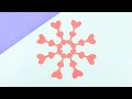 Valentine special paper craft / snowflake wall hanging for valentines day / valentine's day decor