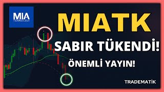 Mia Teknoloji SABIR TÜKENDİ!! – Miatk Teknik Analiz - Miatk hisse - Miatk  #miatk MİATEK