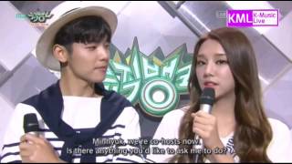 160708 Music Bank | MC Minhyuk \u0026 Solbin