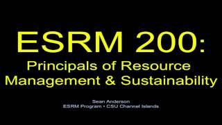 ESRM 2000 Syllabus Overview