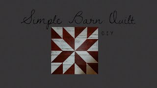 Simple Barn Quilt DIY
