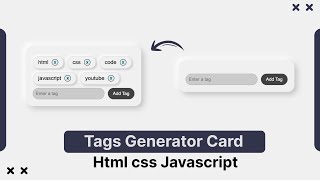 Tags Generator HTML CSS JAVASCRIPT | amanselfcoder