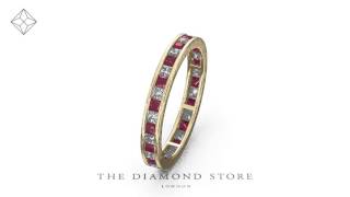 HG31 - Eternity Ring Lauren Diamonds and Ruby 1.10CT in 18K Gold