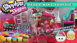 New Shoppies Doll: Peppa-Mint + 2 Exclusive Shopkins \u0026 Play-Doh Fun!