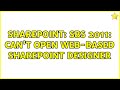 Sharepoint: SBS 2011: can't open web-based Sharepoint Designer (2 Solutions!!)