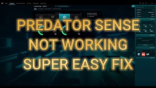 PREDATOR SENSE NOT WORKING