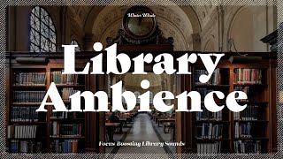 Reference Library Ambience with Rain Sounds for Study | Relaxing Library Sounds