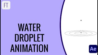 Easy Droplets Ripples After Effects Quick Tutorial