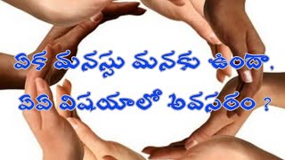 మనకు ఏక మనస్సు ఉందా, ఏఏ విషయాలో అవసరం ? Do we have oneness ?