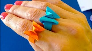 DIY: Оригами бабочка кольцо ( легко) ♡Origami ♡Butterfly Ring♡!!