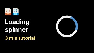 How to create animated circle loading spinner in HTML & CSS