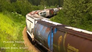 2012, CP Rail freight eastbound Roger Pass - pure sound