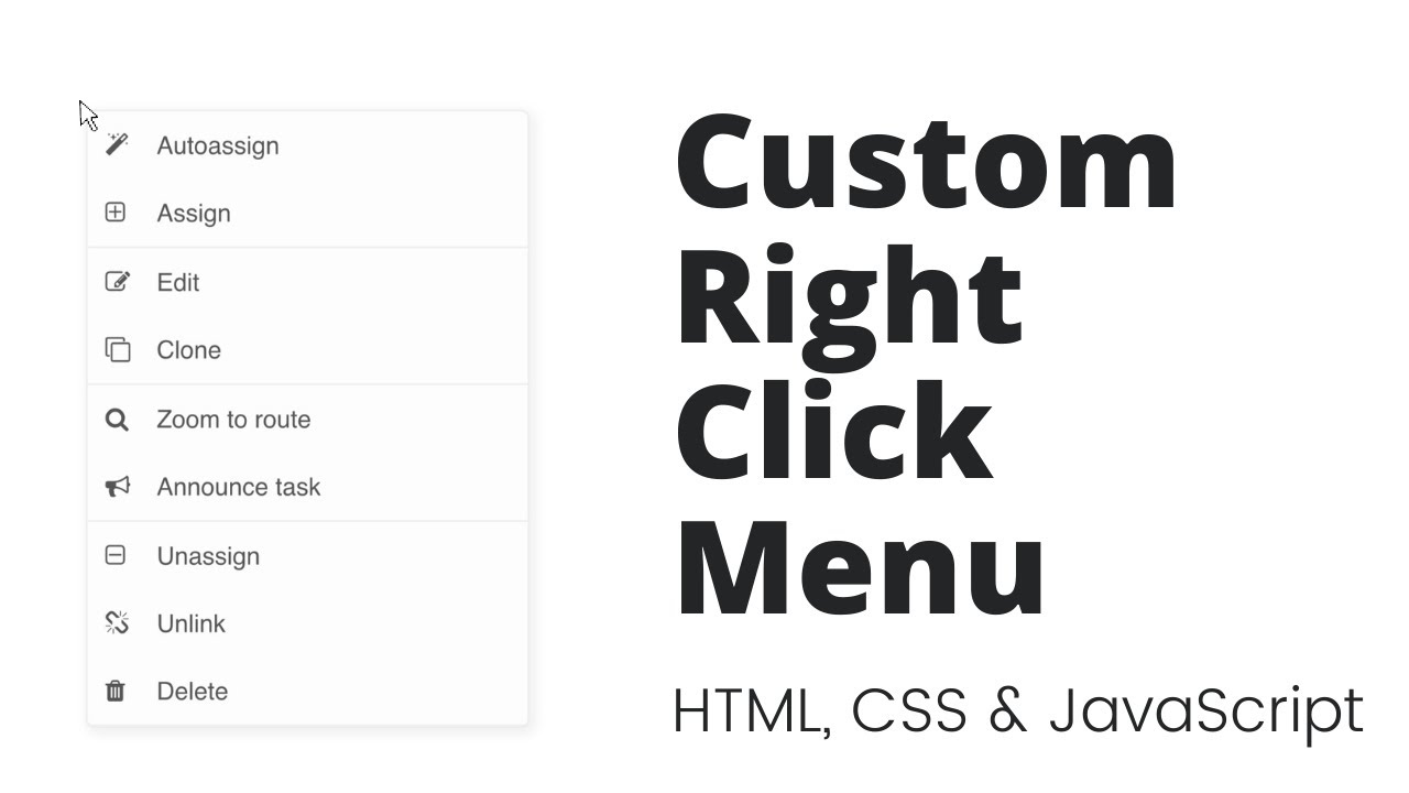Create Custom Context Menu Right Click Menu Using Html Css Javascript Create Custom Context Menu Right Click Menu Using Html Css Javascript