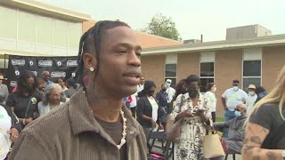 Travis Scott opens campus garden to Houston elementary school