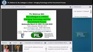 PIL Webinar #62: My Colleague is a Robot: Emerging Technology and the Procurement Process: 3/23/2022