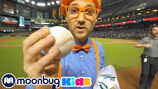 Blippi Visits A Baseball Stadium | @Blippi | Moonbug Literacy